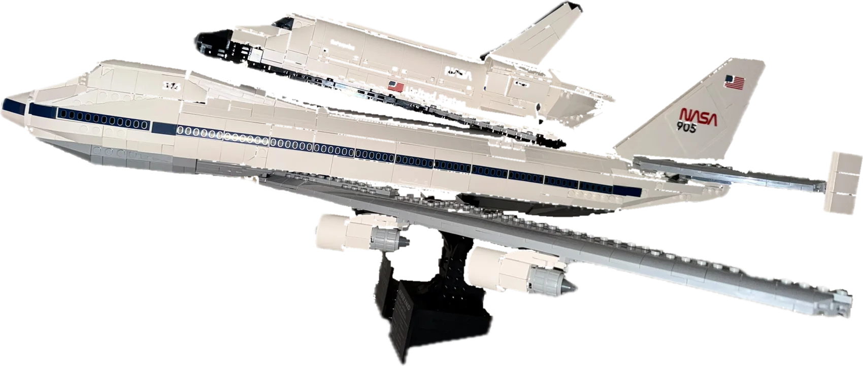 Lego NASA 747 shuttle carrier with the Space Shuttle Enterprise